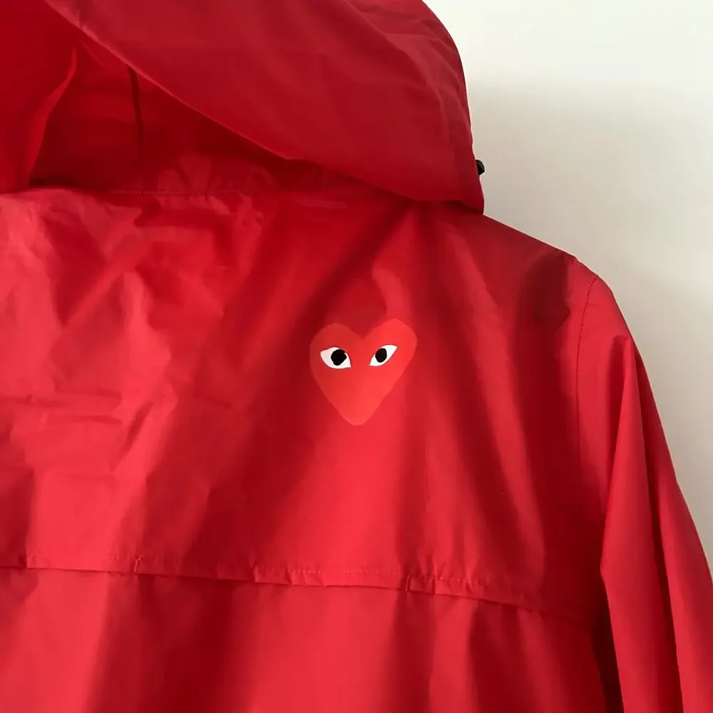 K-Way x Comme Des Garcons Red Windbreaker Jacket NWT Size S